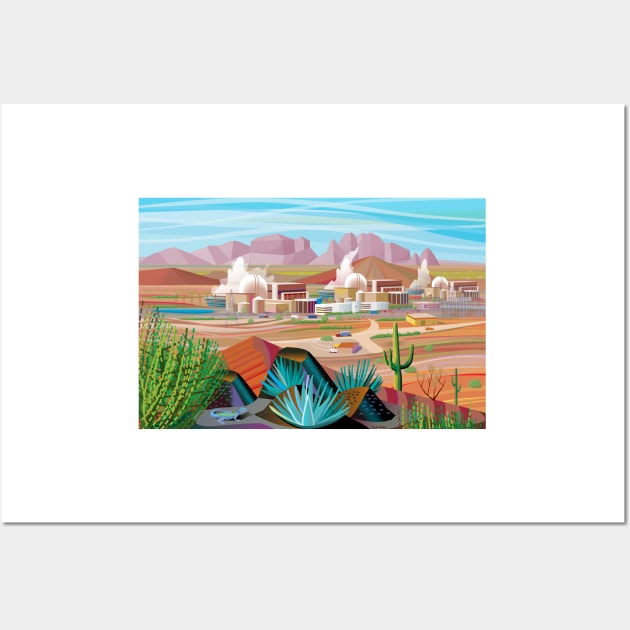 Power Plant in the Desert Wall Art by charker